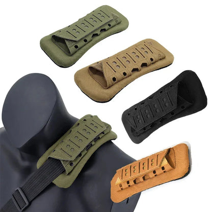 MOLLE Tactical Shoulder Strap Pads 2-Pack in Khaki, Black, Green or Brown with Loop Panels and Padded Backing