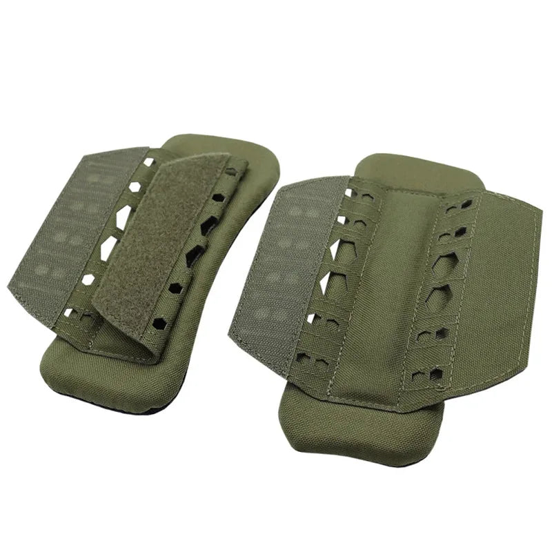 MOLLE Tactical Shoulder Strap Pads 2-Pack in Khaki, Black, Green or Brown with Loop Panels and Padded Backing