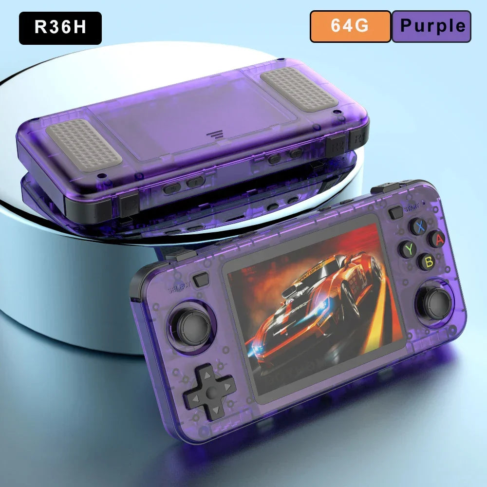 Handheld Game Console R36H with 3.5-Inch IPS, 640x480 (4:3 ratio), 64GB or 128GB Options, 3000mAh Battery, ArkOS