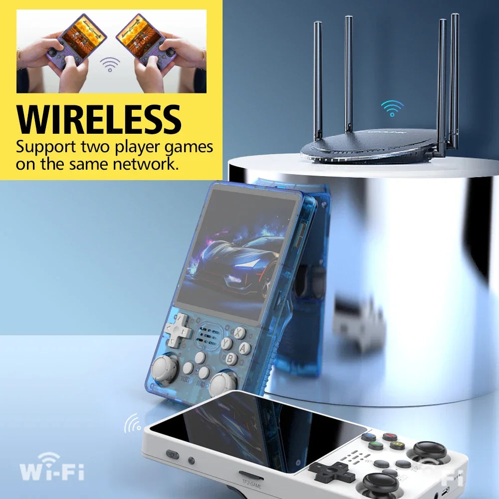 Handheld Game Console R36S Plus with 4.0-Inch IPS, 720x720 resolution, 64GB or 128GB Options, Linux