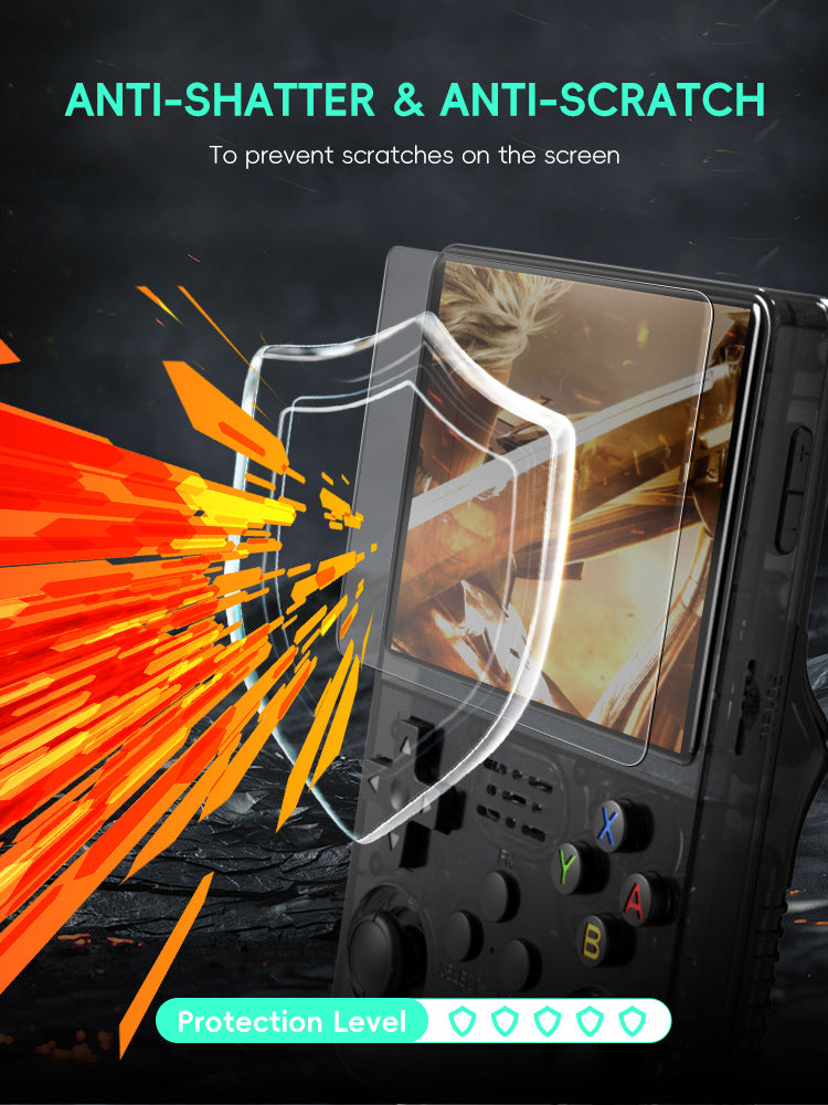 Screen Protector OVM Tempered-Glass Set for R36S, R35S and RGB20S Handheld Consoles with 1, 2 or 3-Piece Options