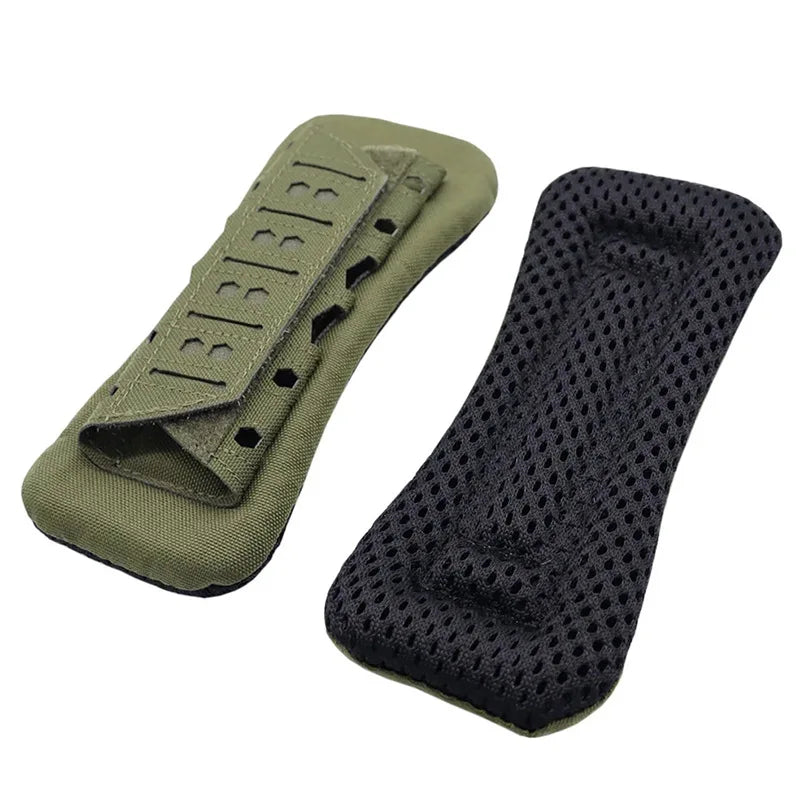 MOLLE Tactical Shoulder Strap Pads 2-Pack in Khaki, Black, Green or Brown with Loop Panels and Padded Backing
