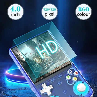Handheld Game Console R36 ULTRA with 4-Inch IPS, 720x720, 128GB or 64GB Options, 3000mAh Battery, Open-Source Linux