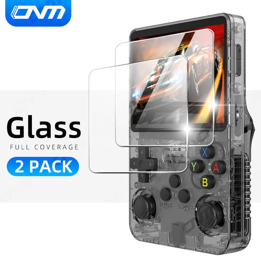 Screen Protector for R36S R35S RGB20S – 9H Tempered Glass Anti-Scratch Film – 0.2mm Ultra-Thin Bubble-Free Easy Install – Retro Handheld Console Accessory