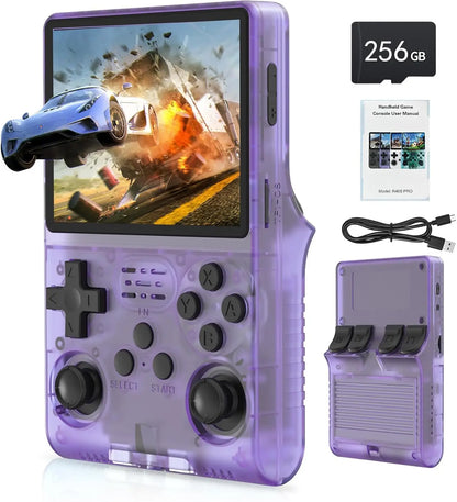 Handheld Game Console R40S Pro with 3.5-Inch IPS HD, 640x480 resolution, 256GB Options, 3500mAh Battery, 30,000-game 256GB bundle
