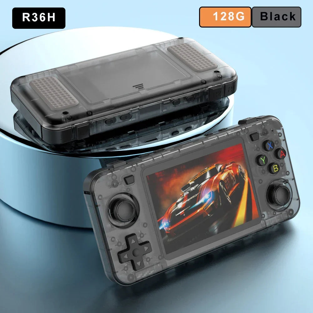 Handheld Game Console R36H with 3.5-Inch IPS, 640x480 (4:3 ratio), 64GB or 128GB Options, 3000mAh Battery, ArkOS