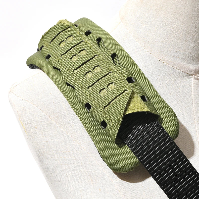 MOLLE Tactical Shoulder Strap Pads 2-Pack in Khaki, Black, Green or Brown with Loop Panels and Padded Backing
