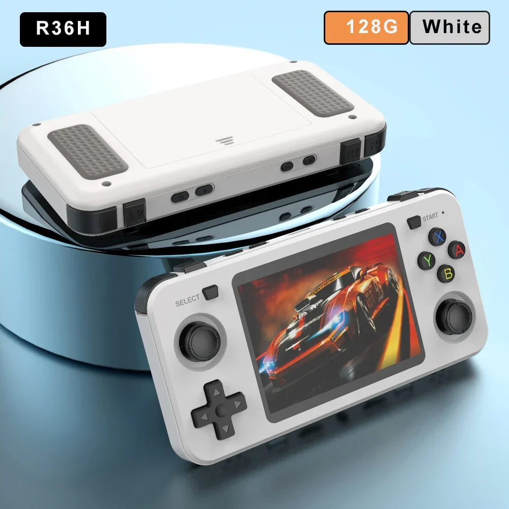 Handheld Game Console R36H with 3.5-Inch IPS, 640x480 (4:3 ratio), 64GB or 128GB Options, 3000mAh Battery, ArkOS