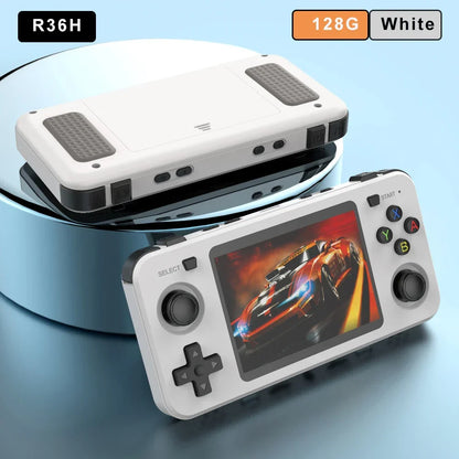 Handheld Game Console R36H with 3.5-Inch IPS, 640x480 (4:3 ratio), 64GB or 128GB Options, 3000mAh Battery, ArkOS