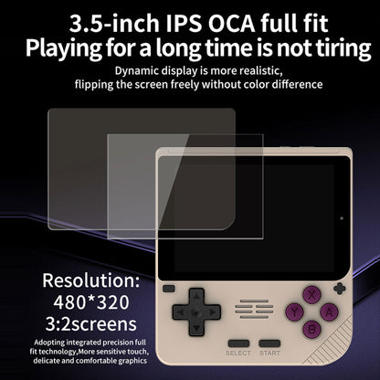 Handheld Game Console Powkiddy V10 with 3.5-Inch IPS full lamination, 480x320, 64GB or 128GB Options, 3000mAh Battery, Linux