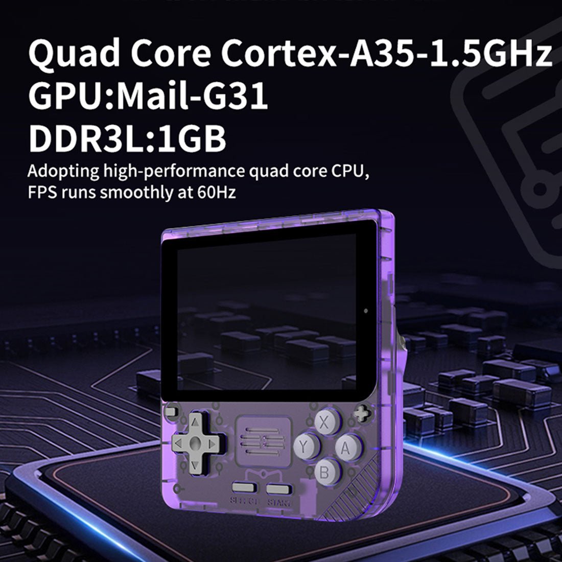 Handheld Game Console Powkiddy V10 with 3.5-Inch IPS full lamination, 480x320, 64GB or 128GB Options, 3000mAh Battery, Linux