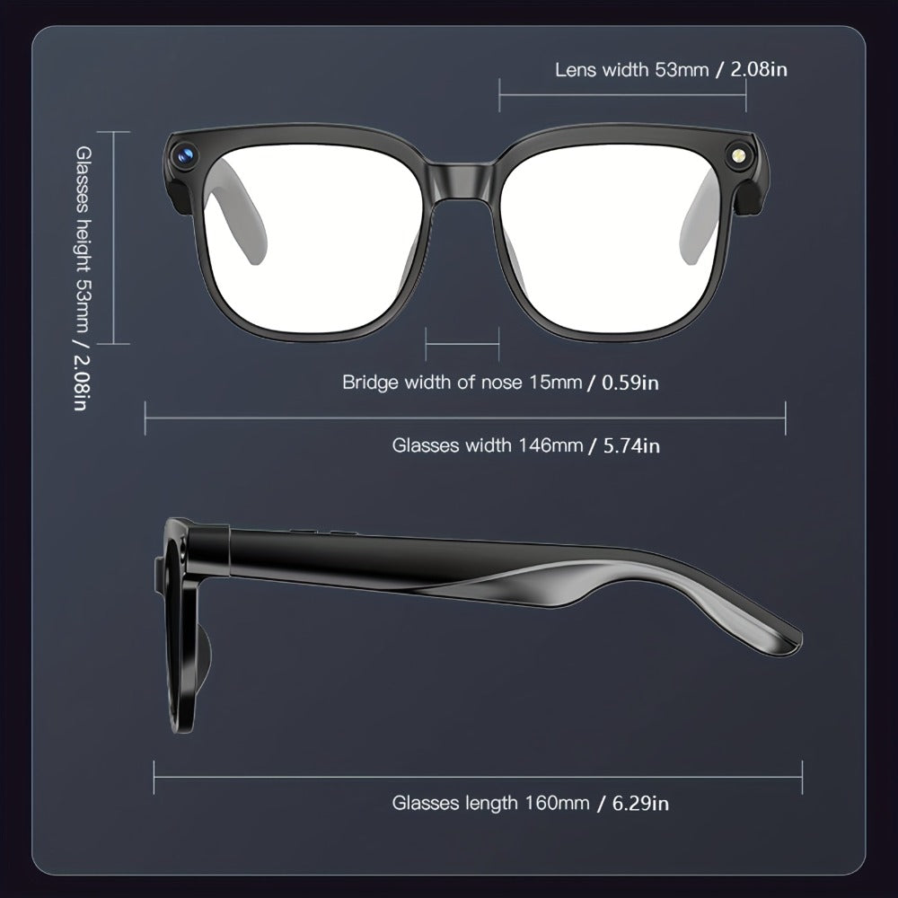 AI Camera Glasses 4K Recording & Real-Time Translation – 163 Languages, 8MP Wide-Angle FPV, 4GB Storage, Wireless Smart Glasses for Travel & Driving