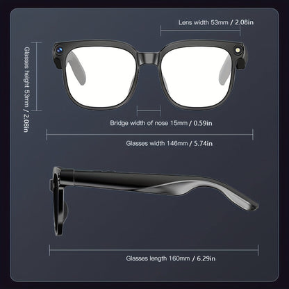 AI Camera Glasses 4K Recording & Real-Time Translation – 163 Languages, 8MP Wide-Angle FPV, 4GB Storage, Wireless Smart Glasses for Travel & Driving