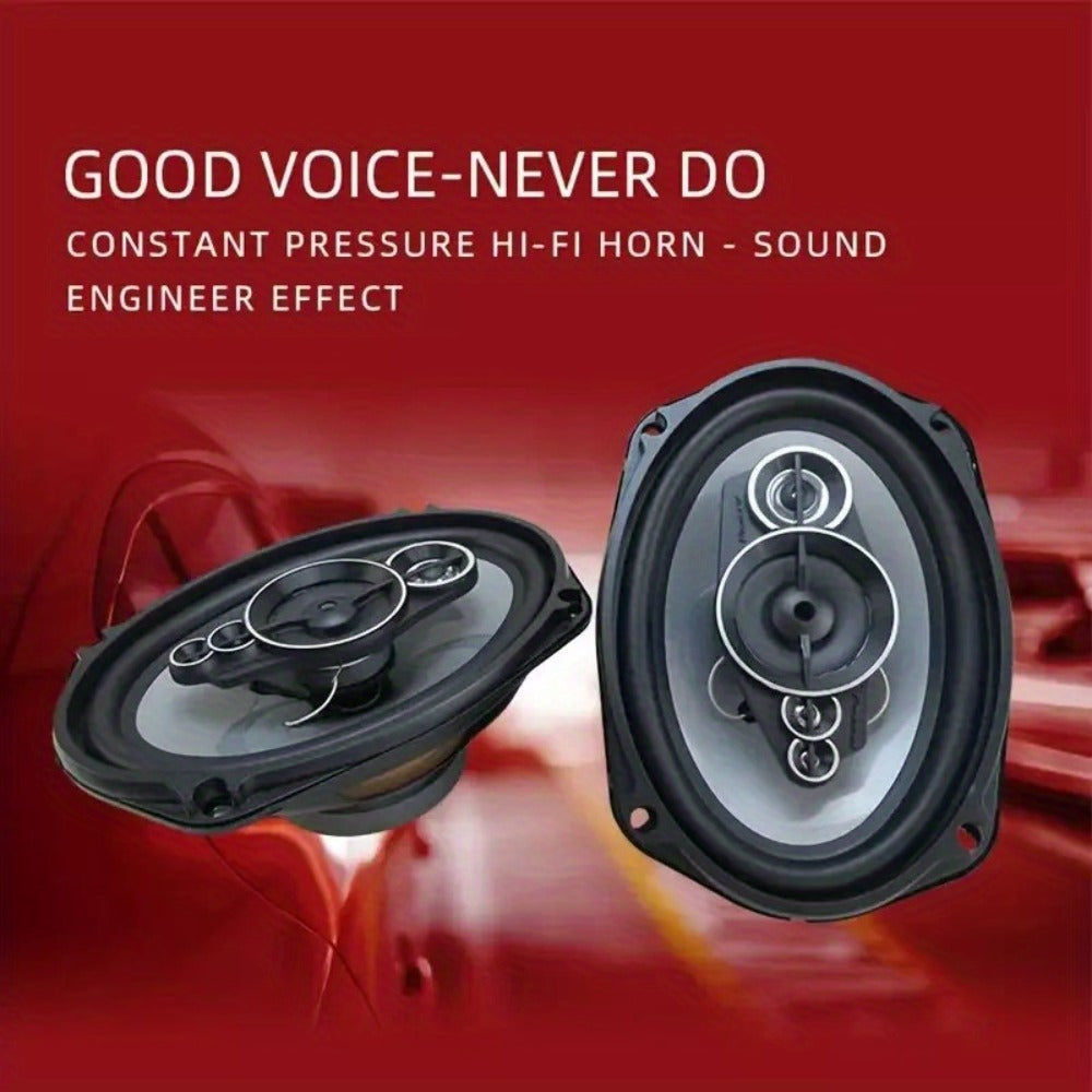 1200W 5-Way Coaxial Car Speakers 6x9 Inch – HiFi Full Range 44Hz-25kHz, 4-Ohm, 89dB Sensitivity, Universal 12V Fit for Car Door Stereo Audio Upgrade (2pc Pair)