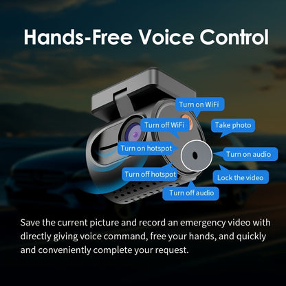 KAWA Mini 3 2K Dash Cam – 1296P QHD WiFi APP & Voice Control, Super Capacitor, Color Night Vision, WDR, Loop Recording, 24H Parking Monitor, Ultra Compact Car DVR