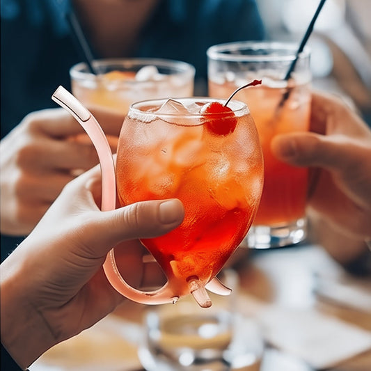 Halloween Cocktail Glasses Set of 4 – 12 Oz Vampire Crane Tail Pirate-Themed Cups with Straw – Reusable Insulated Drinkware for Champagne, Juice & Ice Cream – Halloween & Christmas Party