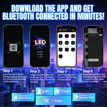 Flexible LED Dot Matrix Display with Remote Control - APP & USB Powered Programmable Scrolling Sign, 8 Dynamic Modes for Car Window Store Shop Hotel Holiday Decoration