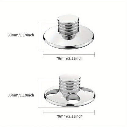 Vinyl Record Weight Stabilizer, 79 mm Metal Turntable Clamp in Solid or Four-Hole Black, Silvery and Golden Options