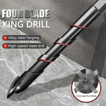 Masonry Drill Bits Set 10pcs – Tungsten Carbide Tip Drill Bits for Tile, Brick, Glass, Ceramic, Concrete, Plastic & Wood | Multi-Material Heavy-Duty Drill Bit Kit for Home Improvement & DIY Projects