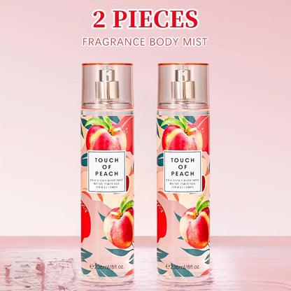 Body & Hair Fragrance Mist for Women 2pcs Set L1ong Lasting Fruity Perfume Spray 8 fl oz Pineapple Coconut Peach Strawberry Watermelon Scents Daily Dating Party Gift