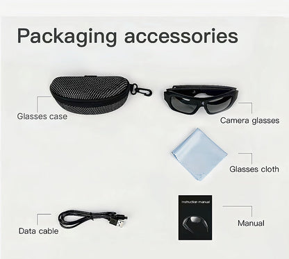 Dark-Lens Camera Glasses with A31, A33 and S36 Frame Models and Optional 64GB Card Bundles