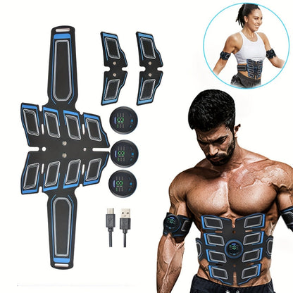 EMS Muscle Stimulator Belt – TENS Body Massager for Muscle Toning, Pain Relief & Full Body Relaxation | Adjustable Modes, USB Charging, Fitness Shaper for Home Gym Use
