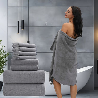 Twenty-Piece Bath Towel Set with Eight Large Towels and Twelve Washcloths in Ten Exact Color Options