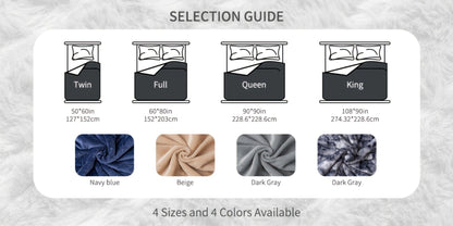 Moire Pattern Flannel Blanket – 200-250gsm Thick Plush Reversible Throw for Sofa & Bed, Soft Cozy Microfiber, 5 Colors, 4 Sizes
