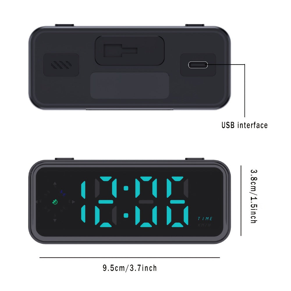 GPS HUD Speedometer Head Up Display - Digital Car Speed Meter Plug & Play, KMH MPH Switch, Multi-Color Display for All Vehicles, No Battery Needed