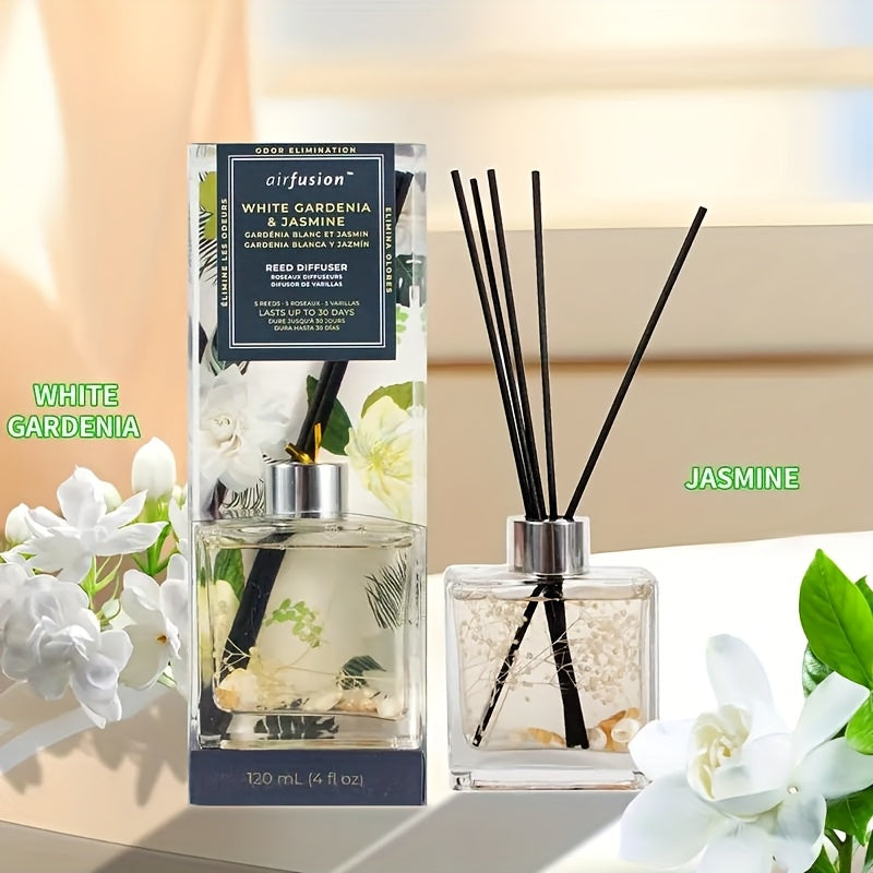 Reed Diffuser Set 4oz - Aromatherapy Home Fragrance Sticks with Essential Oil Scents, Air Freshener for Bedroom