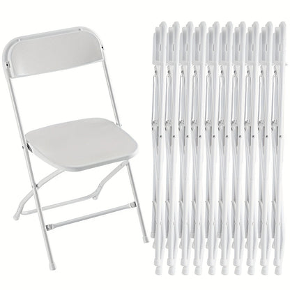 White or Black Molded-Seat Folding Chair Sets in 4, 6, 8, 10 or 20-Piece Checkouts Pictured