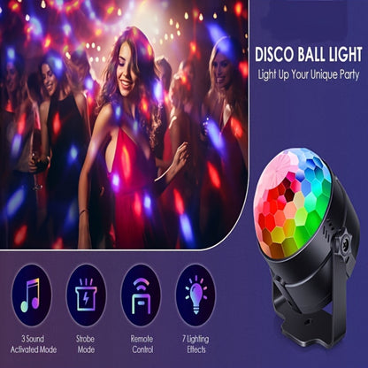 Party Lights Disco Ball Strobe Light Remote Control DJ Lighting Music Sync Rotating Effect for Entryways, Bedrooms and Living Spaces