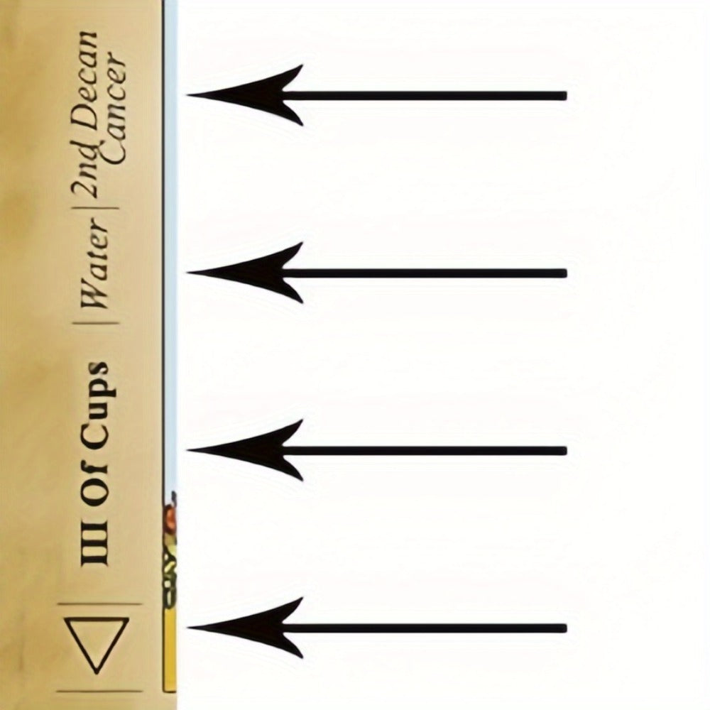 Vintage 78-Card Tarot Learning Deck with Upright and Reversed Keywords Printed on Every Card