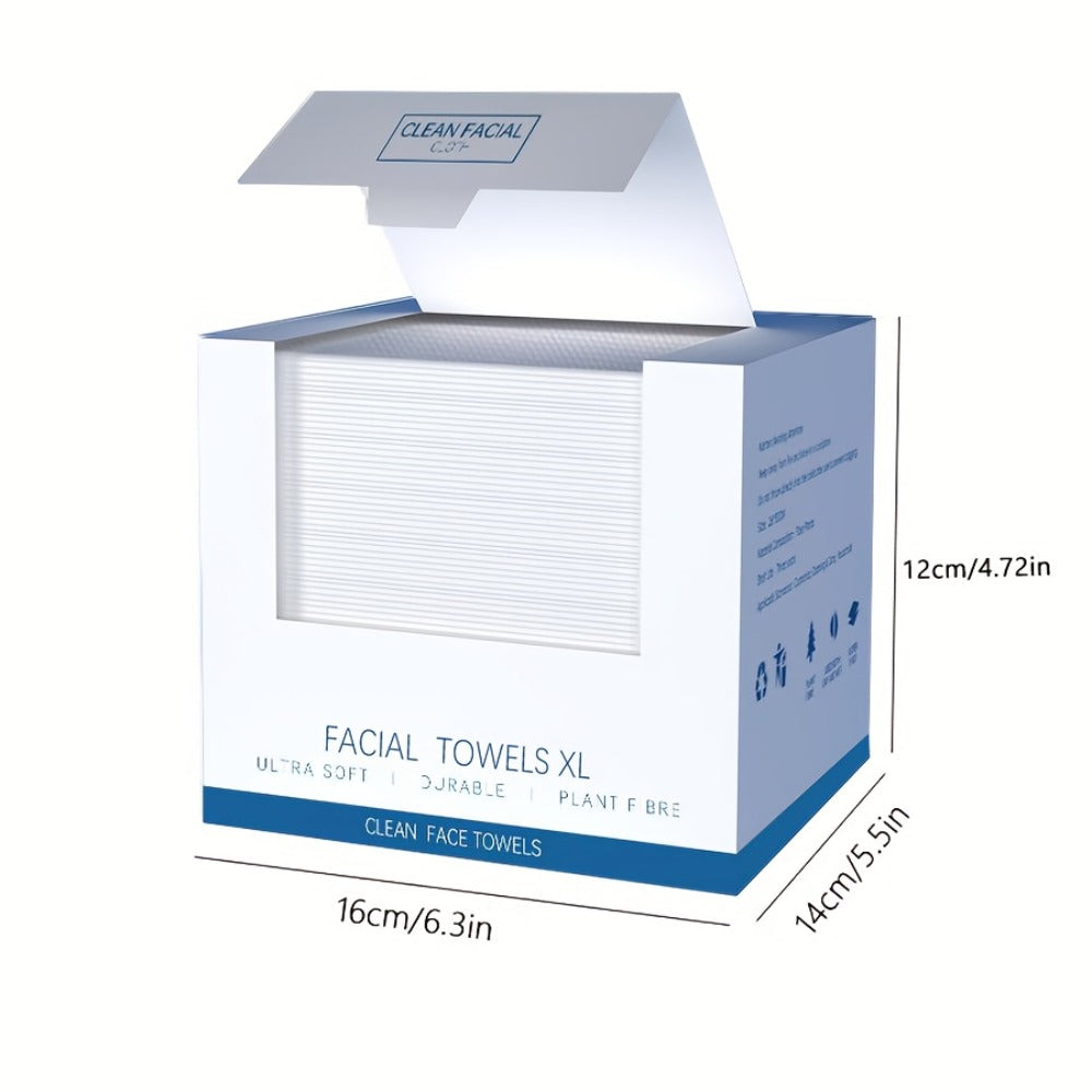 Extra Large Disposable Facial Cleansing Tissues 26×30cm – Thickened Ultra-Soft Cotton Wipes for Face Washing & Makeup Removal, Gentle for All Skin Types, 40/120/240 Pcs