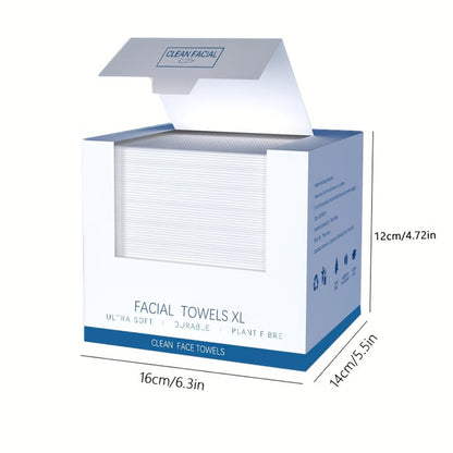 Extra Large Disposable Facial Cleansing Tissues 26×30cm – Thickened Ultra-Soft Cotton Wipes for Face Washing & Makeup Removal, Gentle for All Skin Types, 40/120/240 Pcs