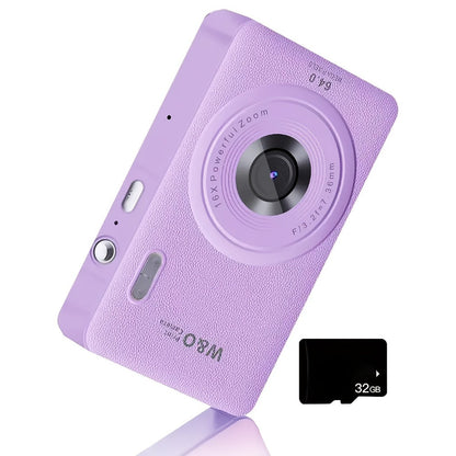 Digital Camera W810 with 64MP Capture Marking, 1080P Video, 16X Digital Zoom, 2.4-Inch Screen and 32GB Card