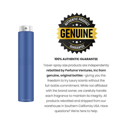 Perfume Travel Spray for Men in 5ml Blue Atomizer with Aquatic, Mineral and Musk Source Profile