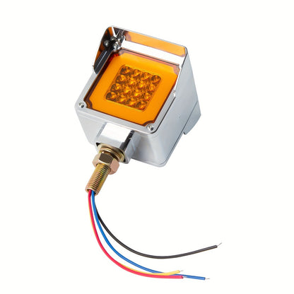 LED Side Marker Lights Square Truck Cab Clearance Lights 12V Waterproof Turn Signal Indicator Side Lights for Cars Trucks Trailers, Multi-Color Available (Red Amber Blue Green Purple Ice Blue)