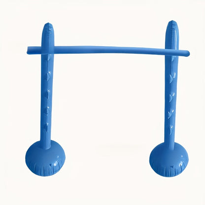 Green Inflatable Limbo Game with 148–150cm Bar Span and 130cm Uprights for Outdoor Parties