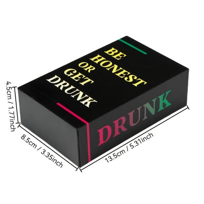 Be Honest or Get Drunk Adult Card Game with Black Box, Truth-Style Prompts and Optional Drinking-Themed Play