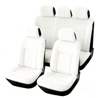 Car Seat Covers 5-Seat Plush Full-Wrap Set with Front and Rear Coverage in Seven Color Options