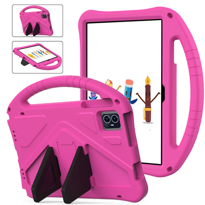 T-Mobile Revvl Tab 2 Case with Handle and Stand - Shockproof EVA PC Hybrid Shell, Heavy-Duty Kids Tablet Cover for Revvl Tab 2 5G 10.1 Inch 2025, Multi-Color: Black Blue Green Purple Red Rose