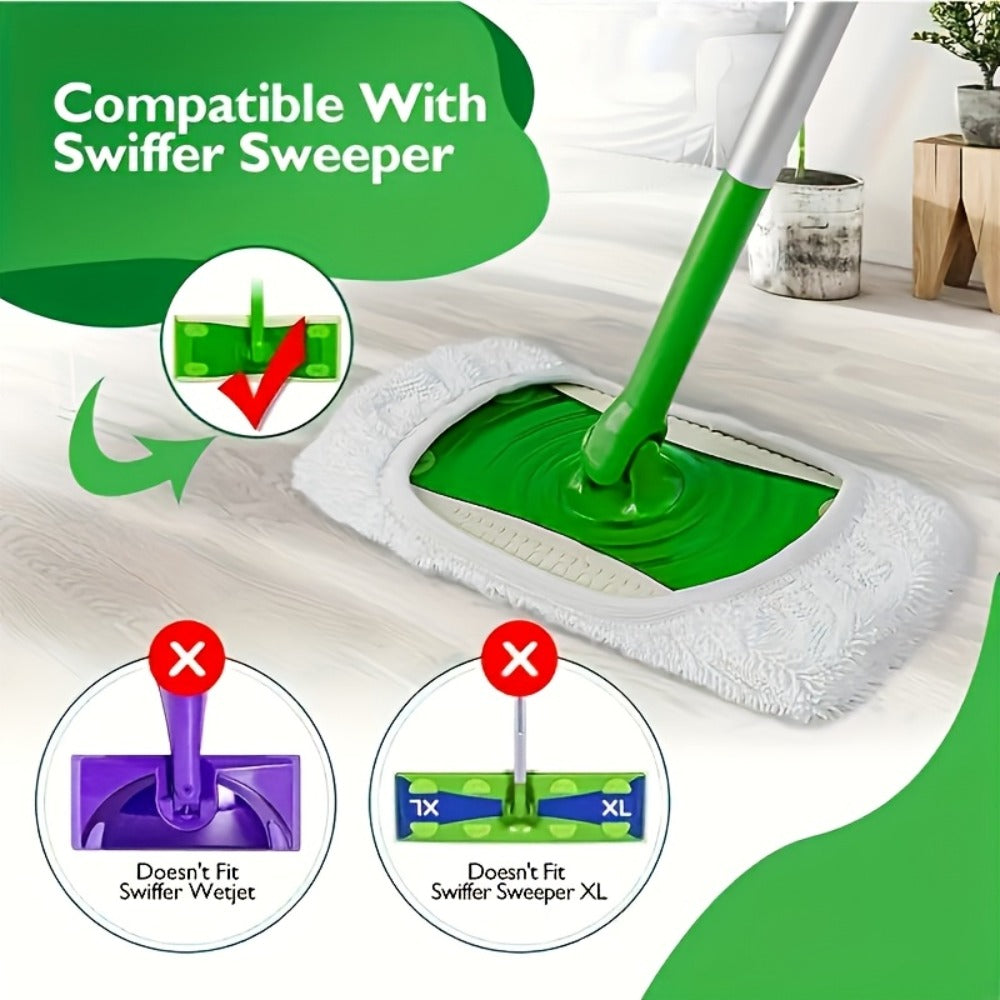 Washable Flat Mop Pads 15 Pack, Reusable Microfiber Replacement Pads for Flat Floor Mops, Wet & Dry Cleaning, Highly Absorbent Dirt & Water Trapping, Easy to Maintain – Mop Not Included