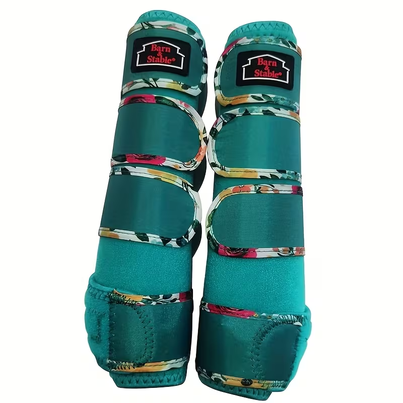 Horse Leg Wraps & Sports Boots – Ultra-Breathable Impact-Resistant Protective Boots for Front & Rear Legs, Endurance Training, 5 Patterns, Small Medium Large, Single & 2-Pair Sets