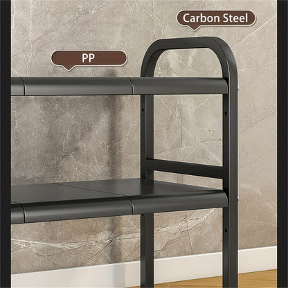 Under Sink Organizer and Storage Expandable 2 Tier Cabinet Shelf Organizer with Detachable Panels and Baskets for Under Kitchen Bathroom Sink, Adjustable Metal Cabinet Storage Rack