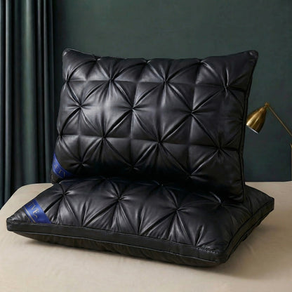 Two-Piece Bed Pillow Set in Six Colors and Queen or King Checkout Sizes for Bedroom Use for Home and Everyday Use