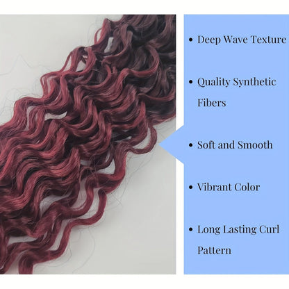 Six-Pack Braiding Hair with Deep-Curly Ends in Seven Pictured 26- or 32-Inch Color Options