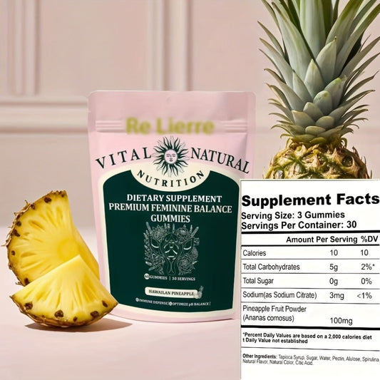 Vitamin C Probiotic Gummies for Women's Health – Hawaiian Pineapple Flavour, Daily Immune & Gut Support Supplement for Women | ShopVora UK