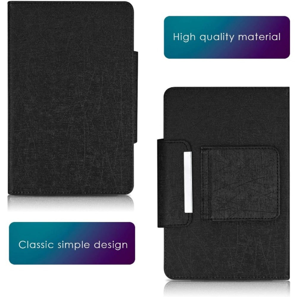 Universal Tablet Case with Wireless Keyboard 10.1 Inch – Removable Bluetooth Keyboard, PU Leather Folio Cover, Built-in Stand, Compatible with iOS Android Windows Tablets, Travel Portable Sleeve