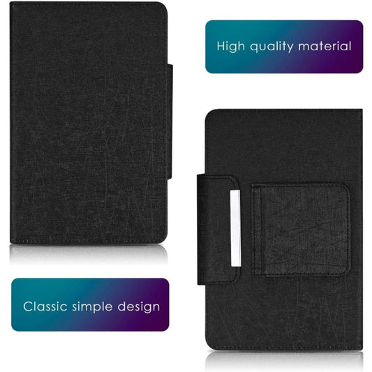 Universal Tablet Case with Wireless Keyboard 10.1 Inch – Removable Bluetooth Keyboard, PU Leather Folio Cover, Built-in Stand, Compatible with iOS Android Windows Tablets, Travel Portable Sleeve